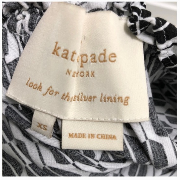 kate spade broome street arrow stripe rayon dress size xs nwot - Picture 6 of 8